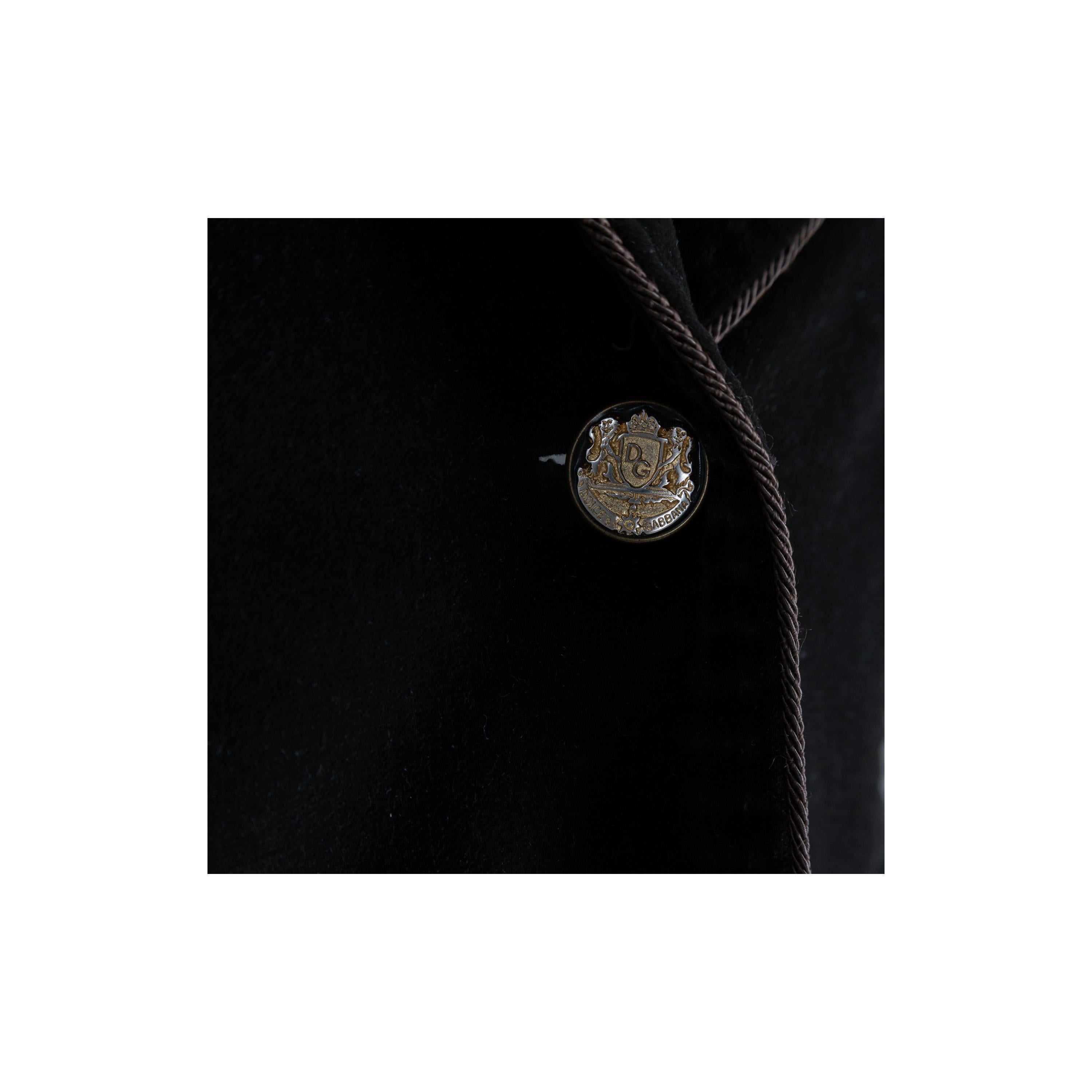 Dolce & Gabbana Blazer aus Samt im Angebot 1
