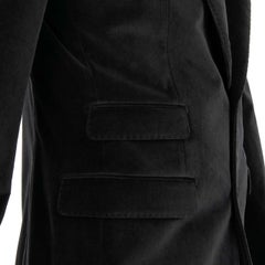 Dolce & Gabbana Blazer aus Samt NAPOLI mit Reißverschluss und Taschen in Grau und Schwarz 48