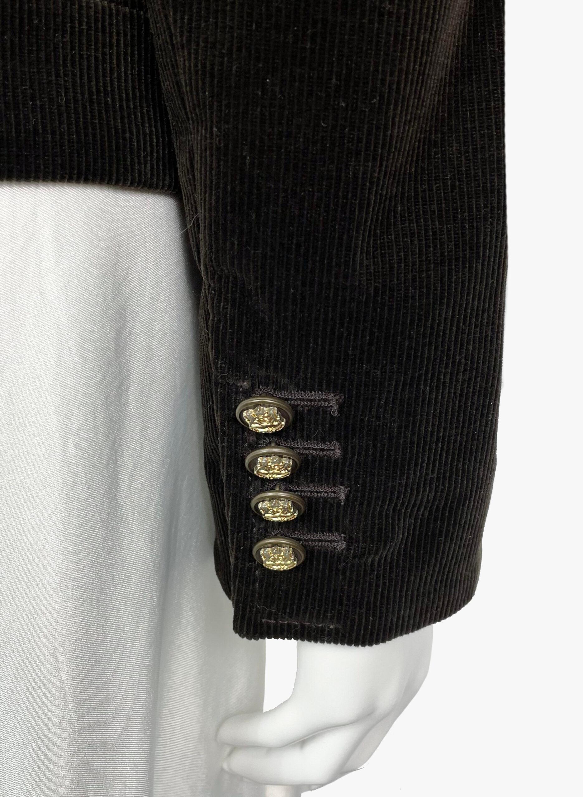 Dolce & Gabbana velvet jacket with denim patch pockets For Sale 2