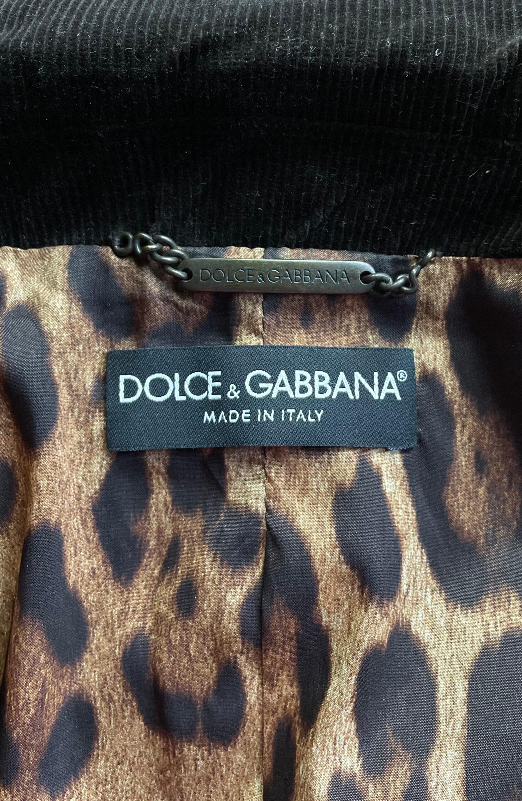 Dolce & Gabbana velvet jacket with denim patch pockets For Sale 3