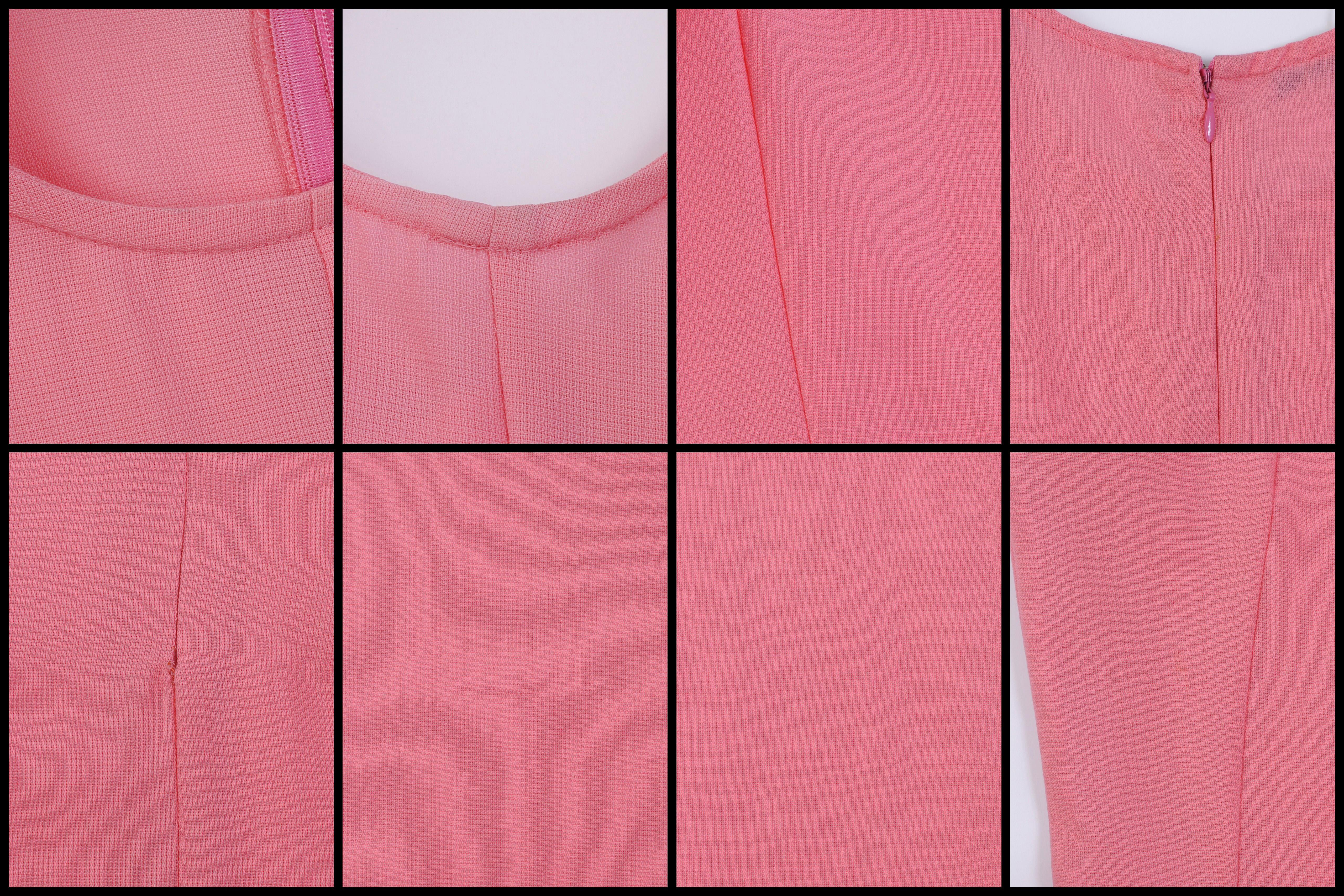 Dolce & Gabbana Vintage 1990's Bubblegum Pink Sleeveless Fitted Sheath Dress 38 For Sale 7