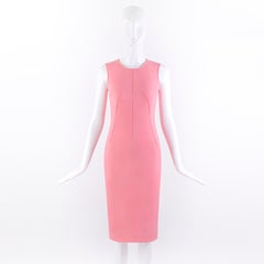Dolce & Gabbana Vintage 1990's Bubblegum Pink Sleeveless Fitted Sheath Dress 38