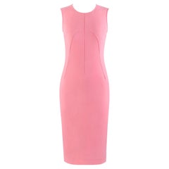 Dolce & Gabbana - Robe fourreau ajustée sans manches rose bonbon, vintage, années 1990, 38