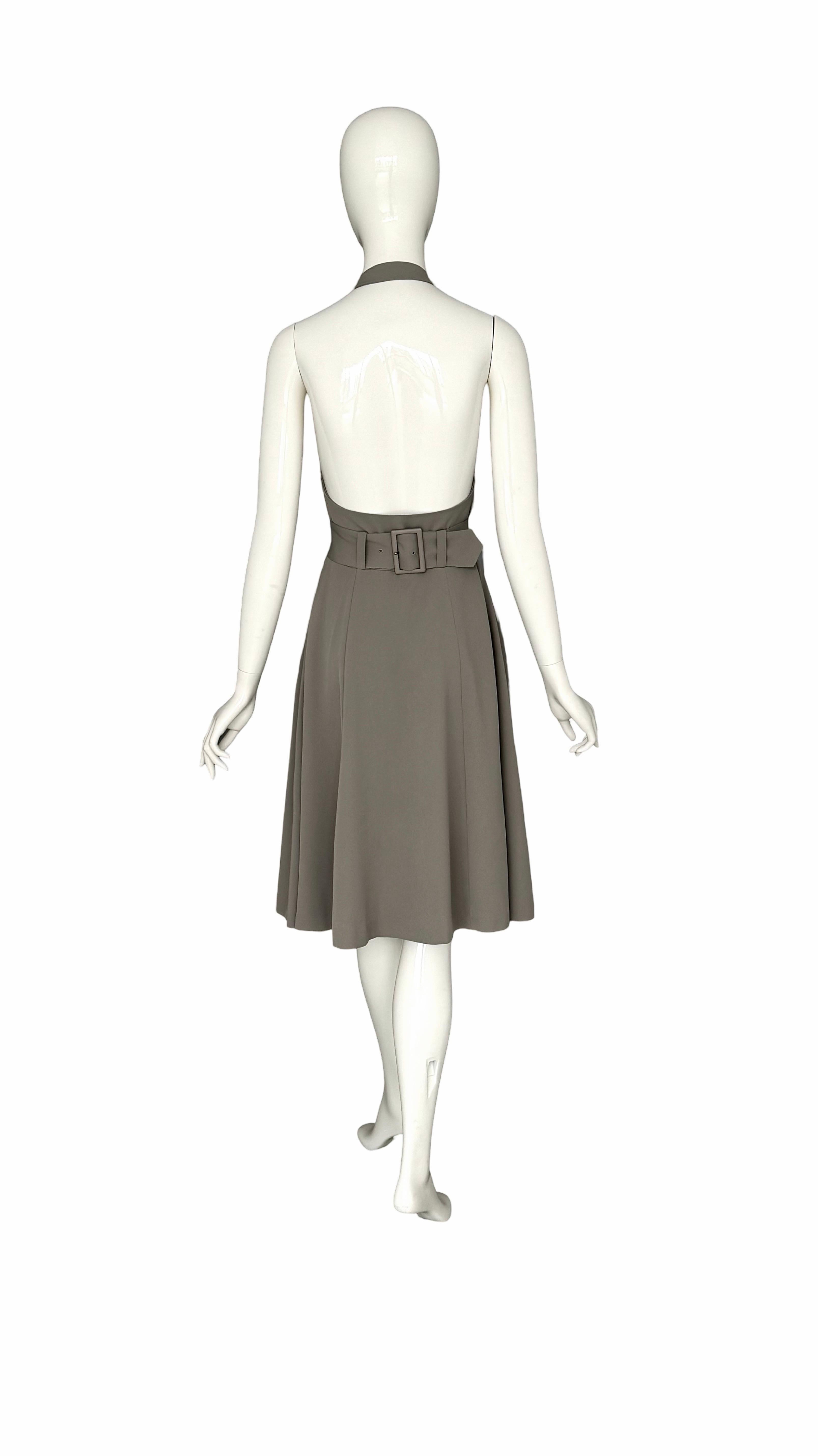 Dolce & Gabbana Vintage 1990s Halter Open Back Mid-Length Wrap Dress in vendita 2