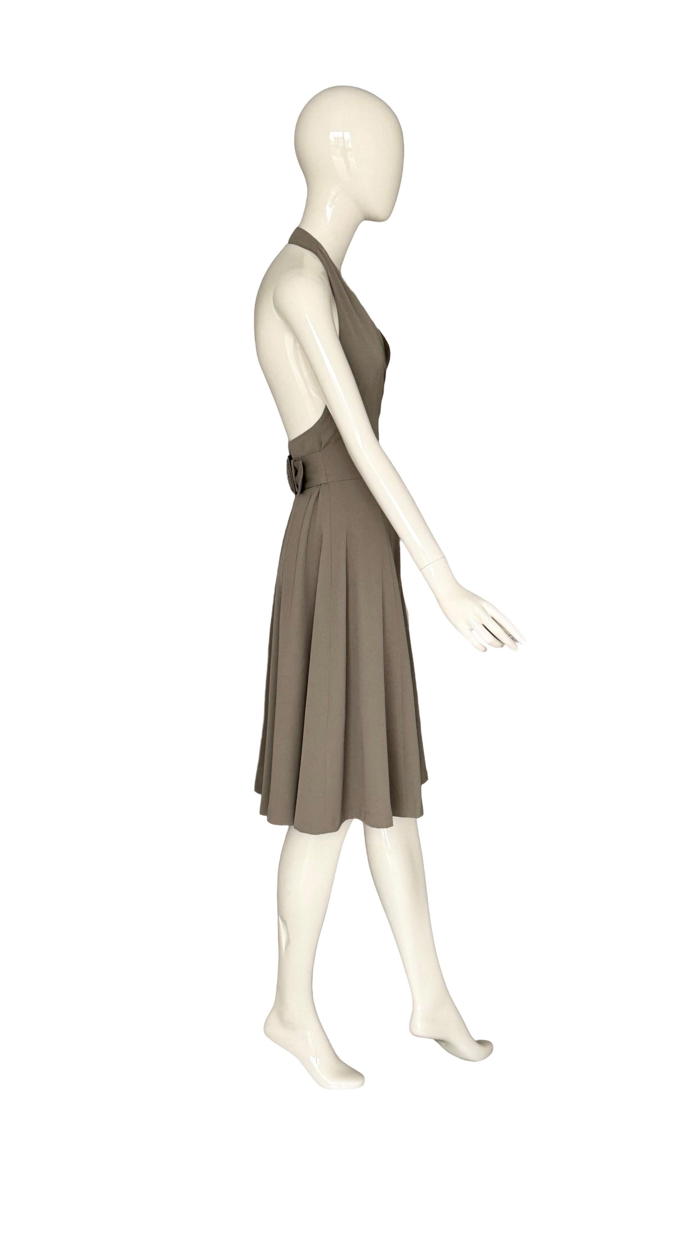 Dolce & Gabbana Vintage 1990s Halter Open Back Mid-Length Wrap Dress in vendita 3
