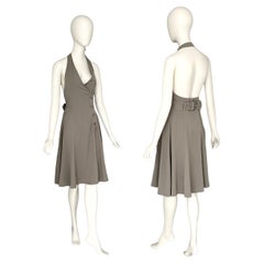 Dolce & Gabbana Vintage 1990s Halter Open Back Mid-Length Wrap Dress