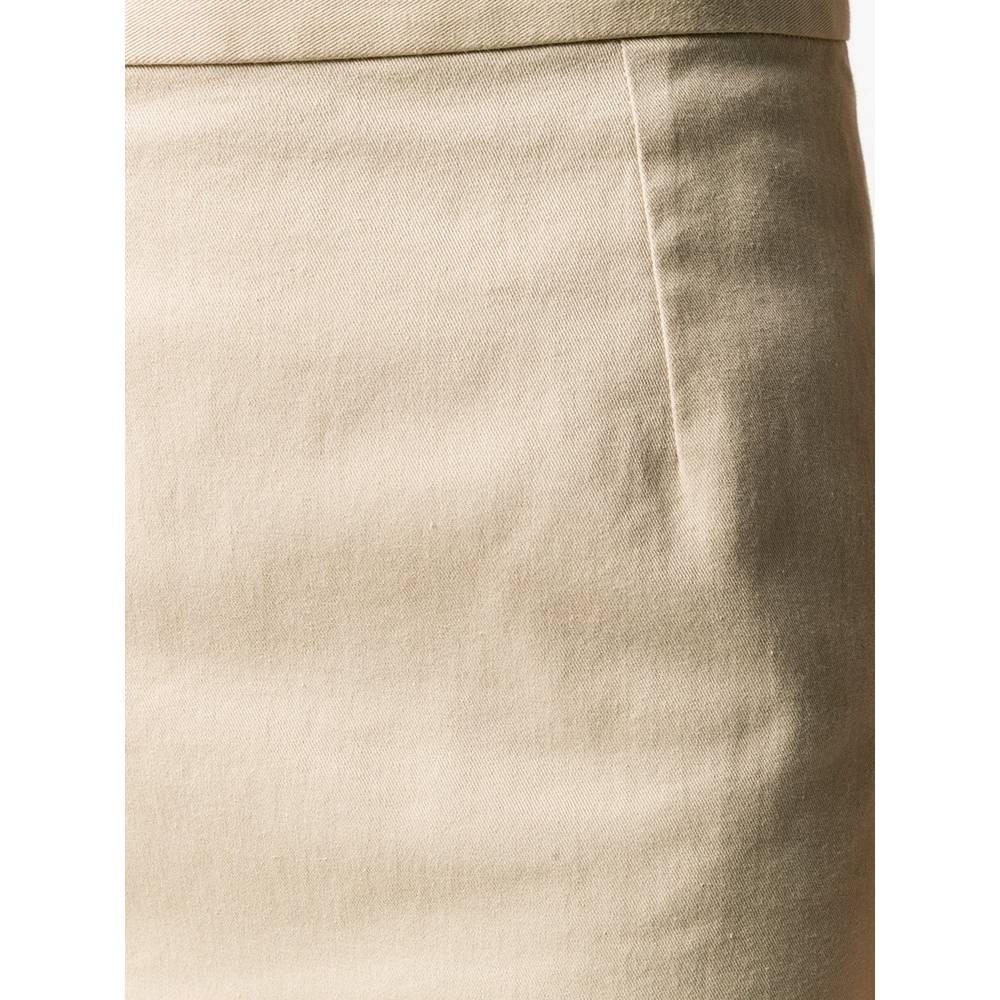 Dolce & Gabbana Vintage beige cotton 90s midi straight skirt For Sale 1