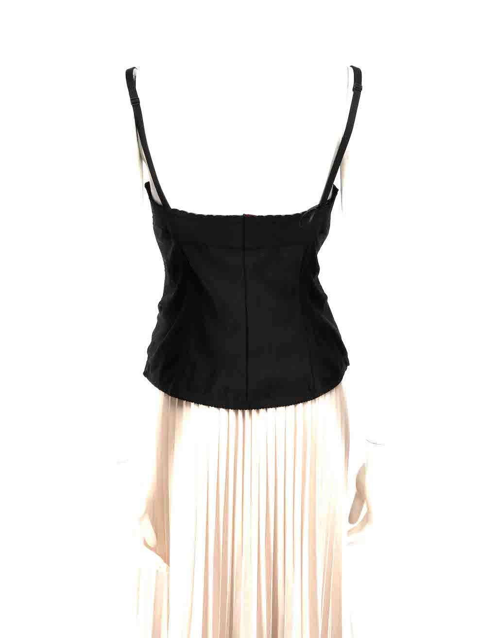 Dolce & Gabbana Vintage Black Bustier Top Size M In Good Condition For Sale In London, GB
