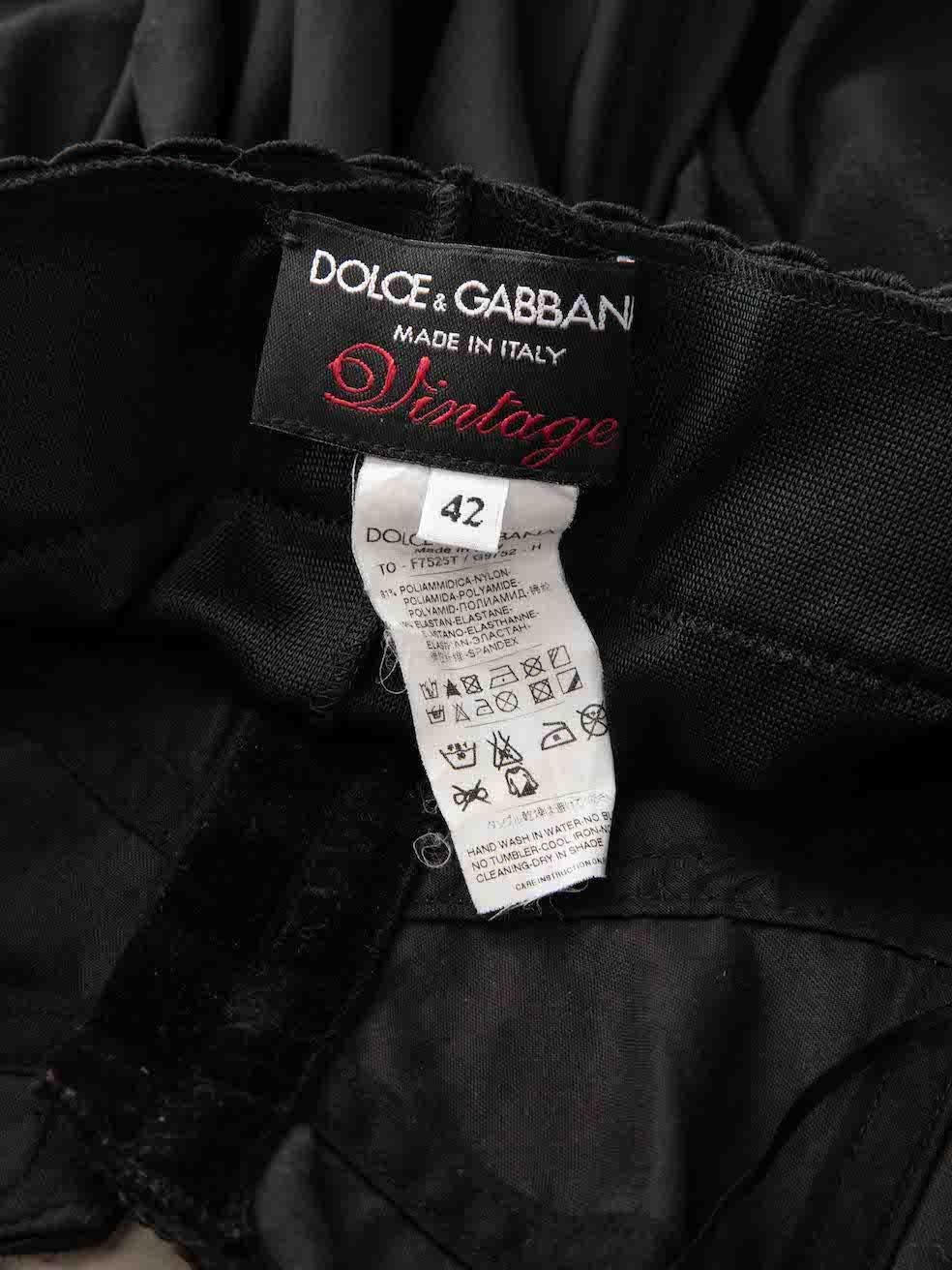 Women's Dolce & Gabbana Vintage Black Bustier Top Size M For Sale