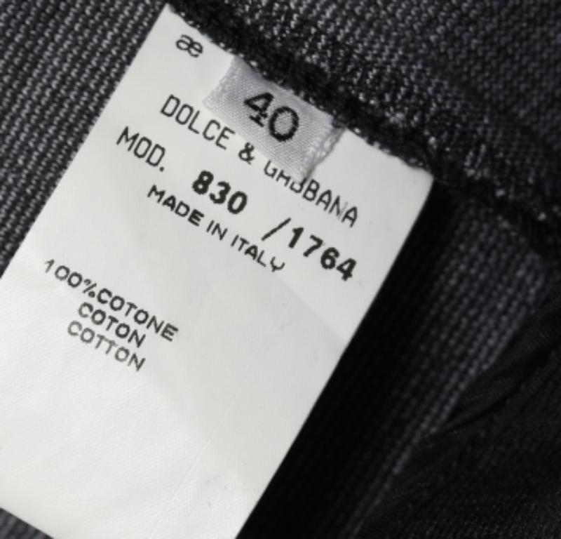 Dolce & Gabbana Vintage Black Checkered Cotton Knit Leggings S For Sale 1