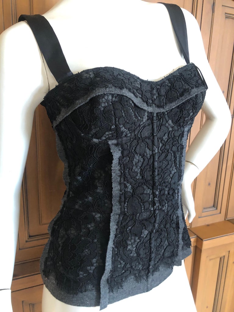Corset Vintage Dolce & Gabbana - Lingerie Noire, Taille S, Parfait État