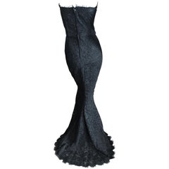 Dolce & Gabbana - abito da sera vintage in pizzo nero senza spalline