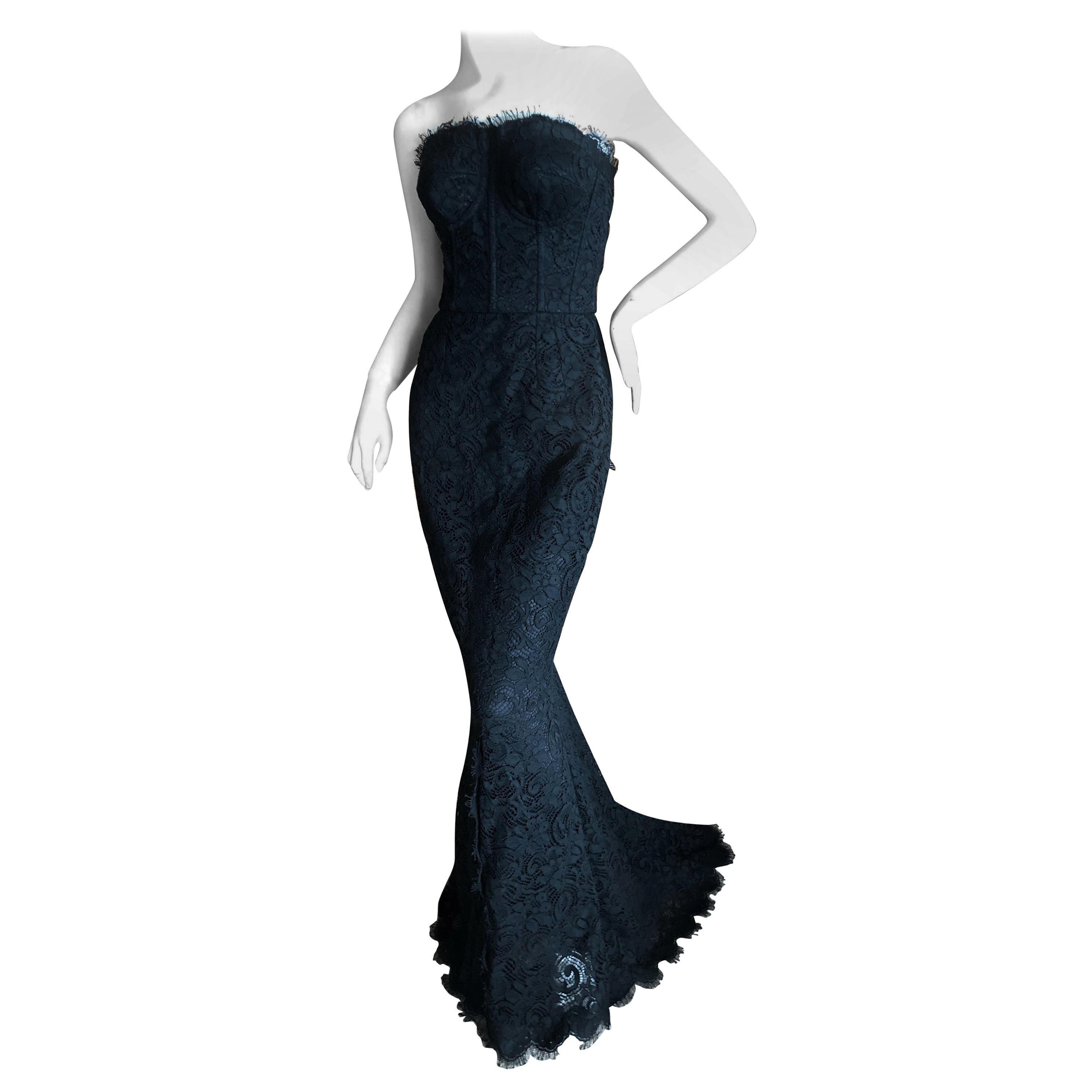 Dulcina Strapless Long Gown In Black