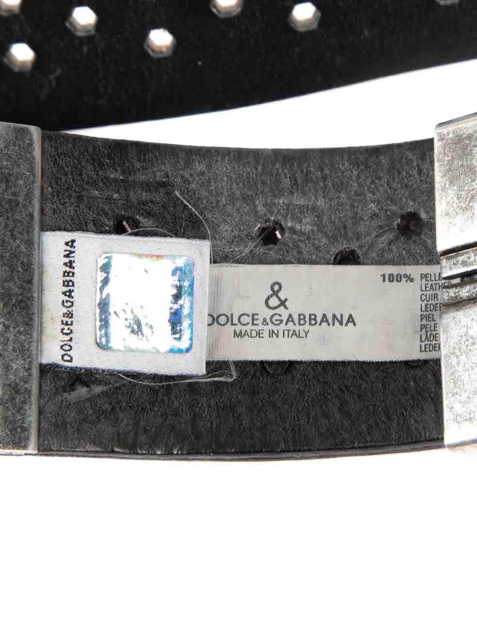 Dolce & Gabbana Vintage Black Leather Belt 3