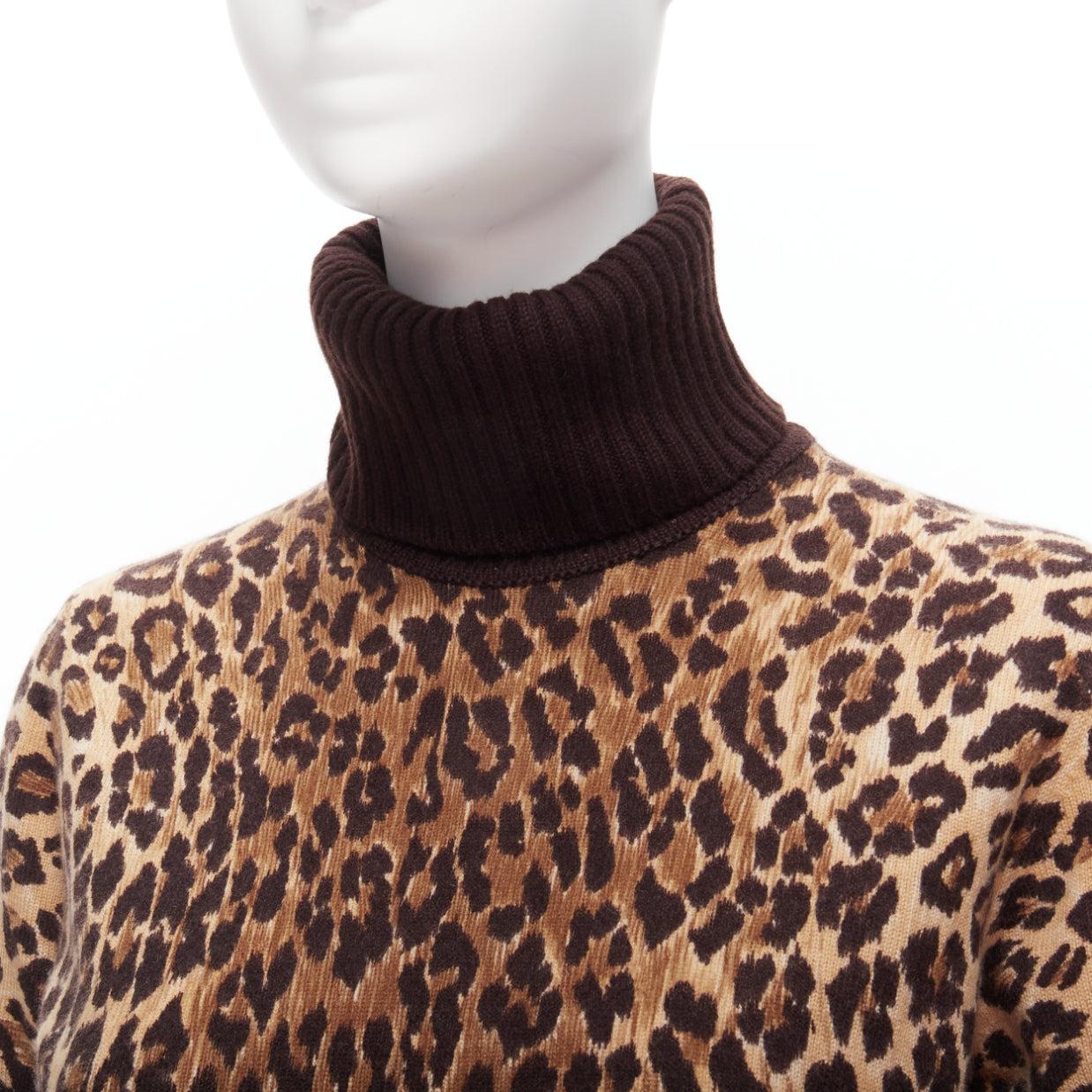 DOLCE GABBANA Vintage cashmere short sleeve turtleneck sweater top IT44 L For Sale 2