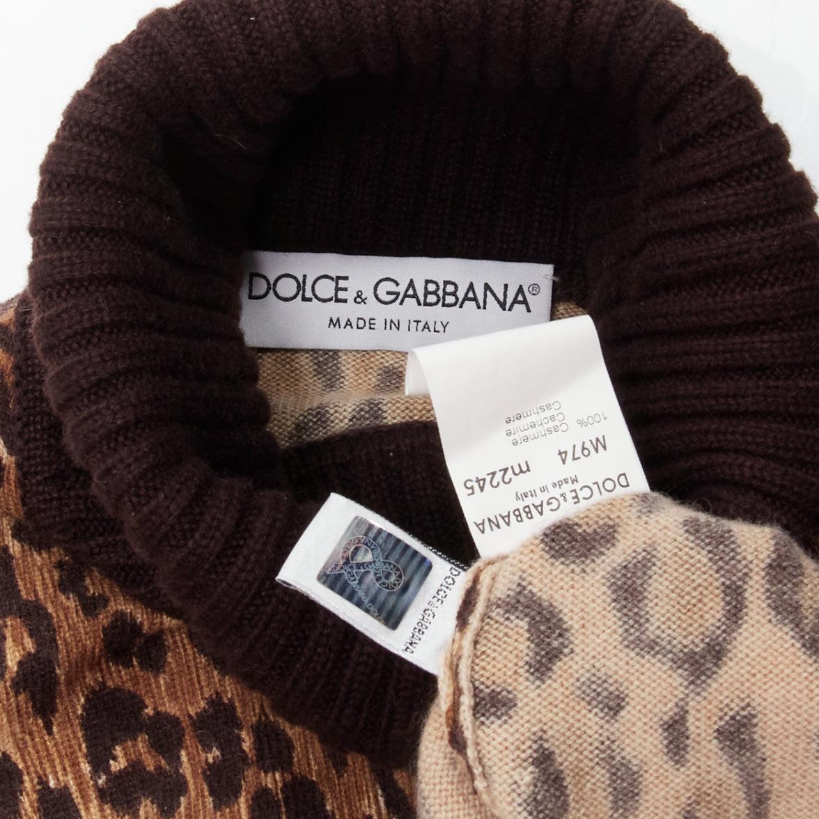 DOLCE GABBANA Vintage cashmere short sleeve turtleneck sweater top IT44 L For Sale 3