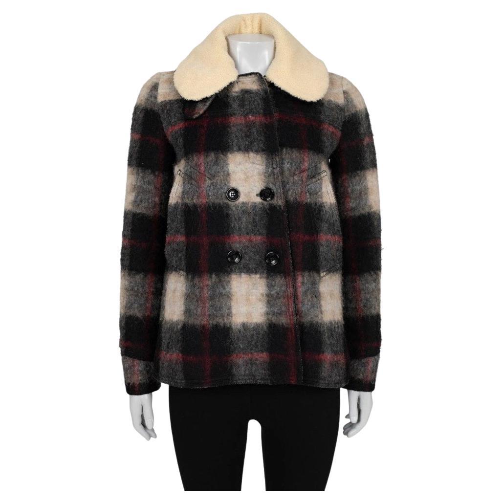 Dolce & Gabbana Vintage Checked Coat Detachable Hood Sz.38/XS