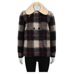 Dolce & Gabbana Vintage Checked Coat Detachable Hood Sz.38/XS
