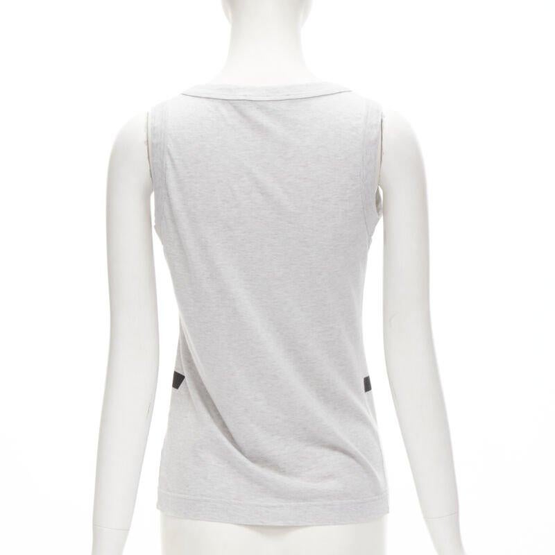 DOLCE GABBANA Camiseta de tirantes gris con estampado Y2K Vintage Cinematic Actress IT38 XS en venta 1