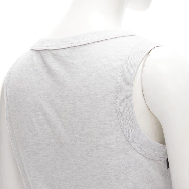 DOLCE GABBANA Camiseta de tirantes gris con estampado Y2K Vintage Cinematic Actress IT38 XS en venta 2