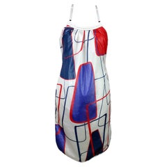 DOLCE & GABBANA Vintage Colourful Silk Dress with Mondrian style  Size 4US 36EU