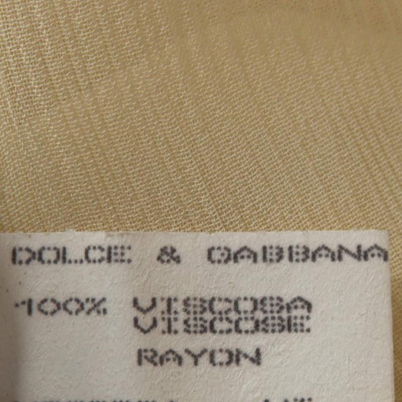 Dolce & Gabbana Vintage Cream Sheer Tunic Top M 1