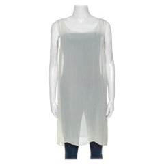 Dolce 
Gabbana Vintage Cream Sheer Tunic Top M