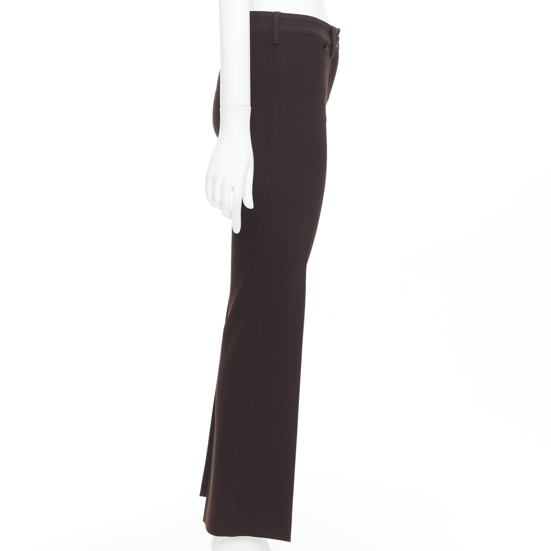 DOLCE GABBANA Vintage dark brown cropped pants IT36 XXS In Excellent Condition For Sale In Hong Kong, NT