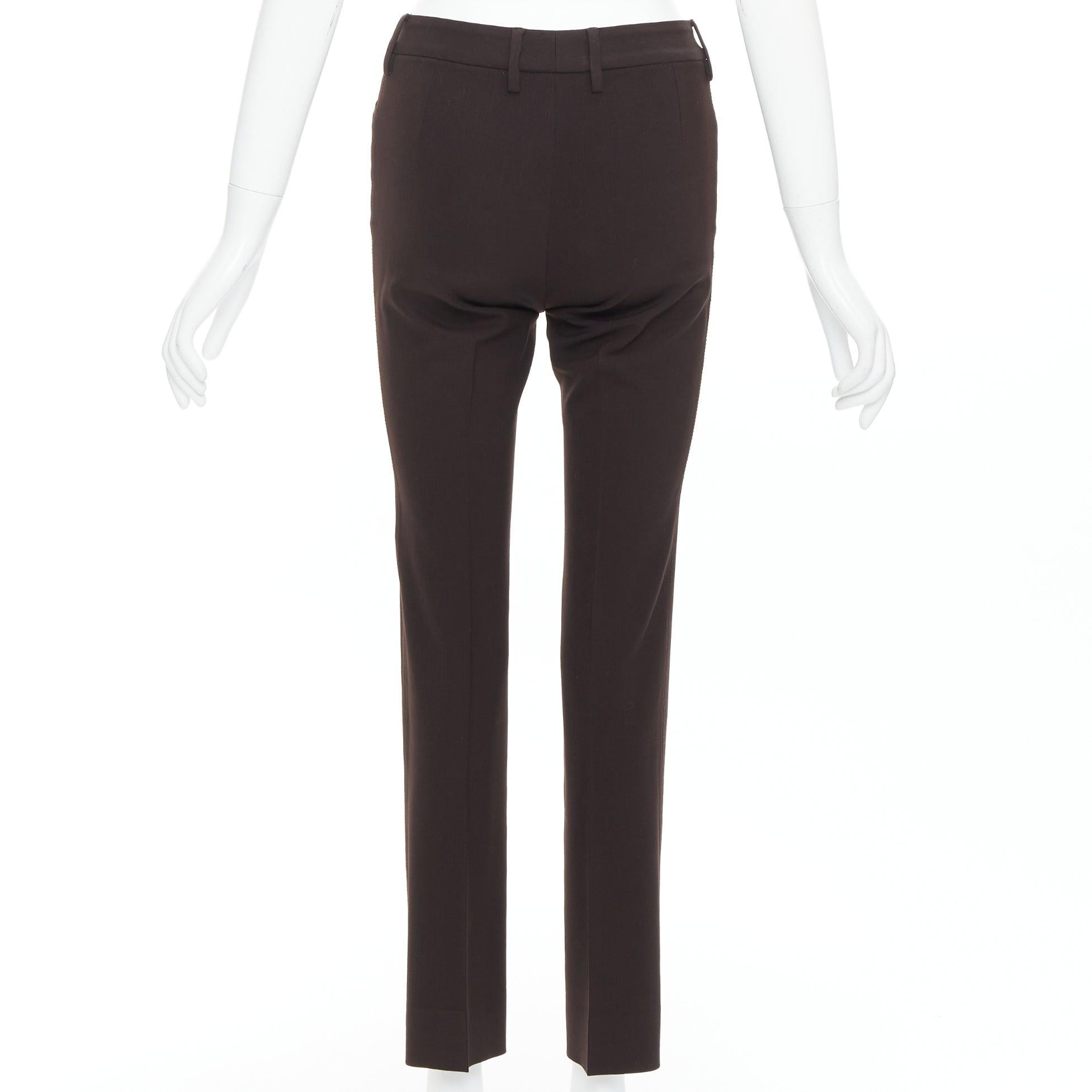 Women's DOLCE GABBANA Vintage dark brown cropped pants IT36 XXS For Sale