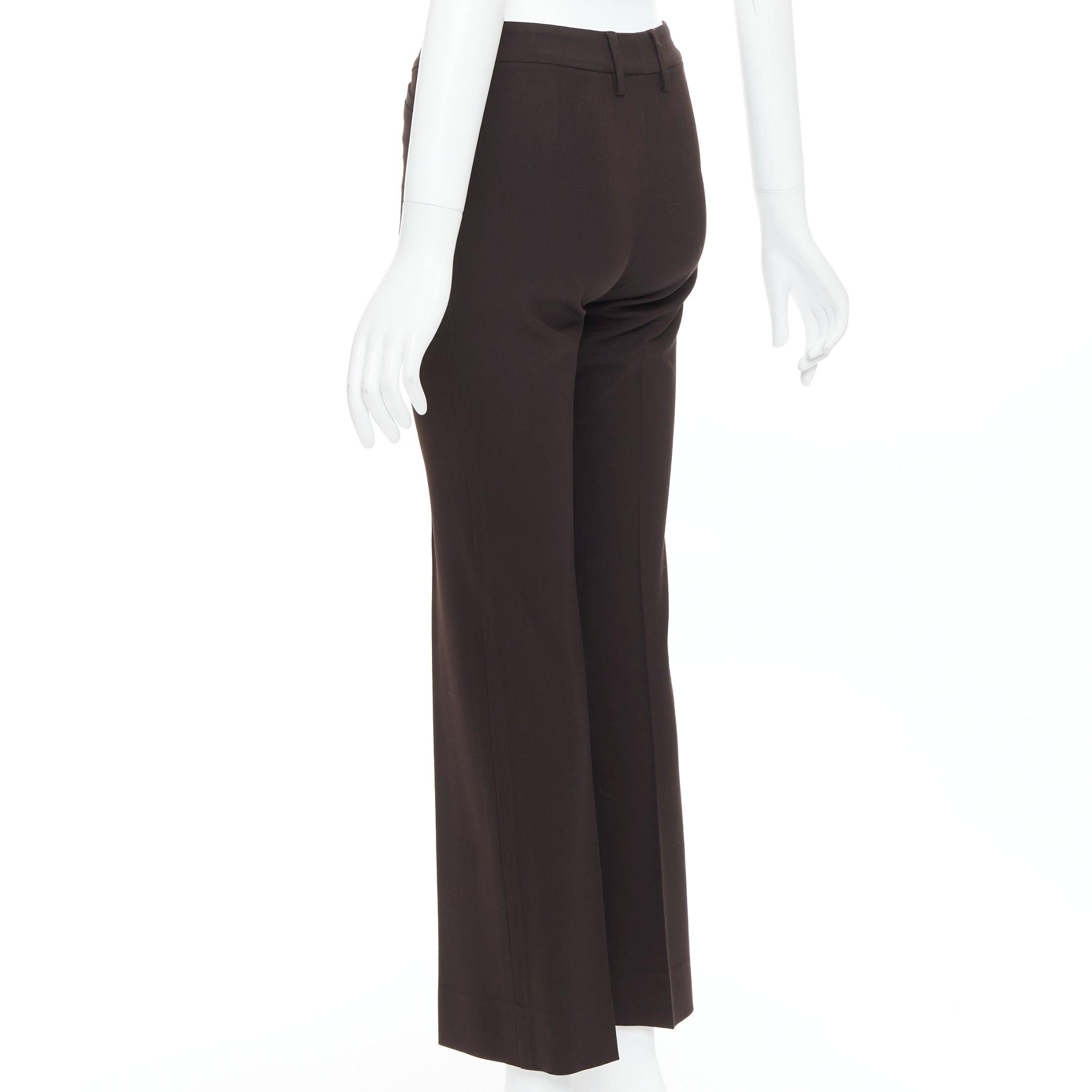 DOLCE GABBANA Vintage dark brown cropped pants IT36 XXS For Sale 1