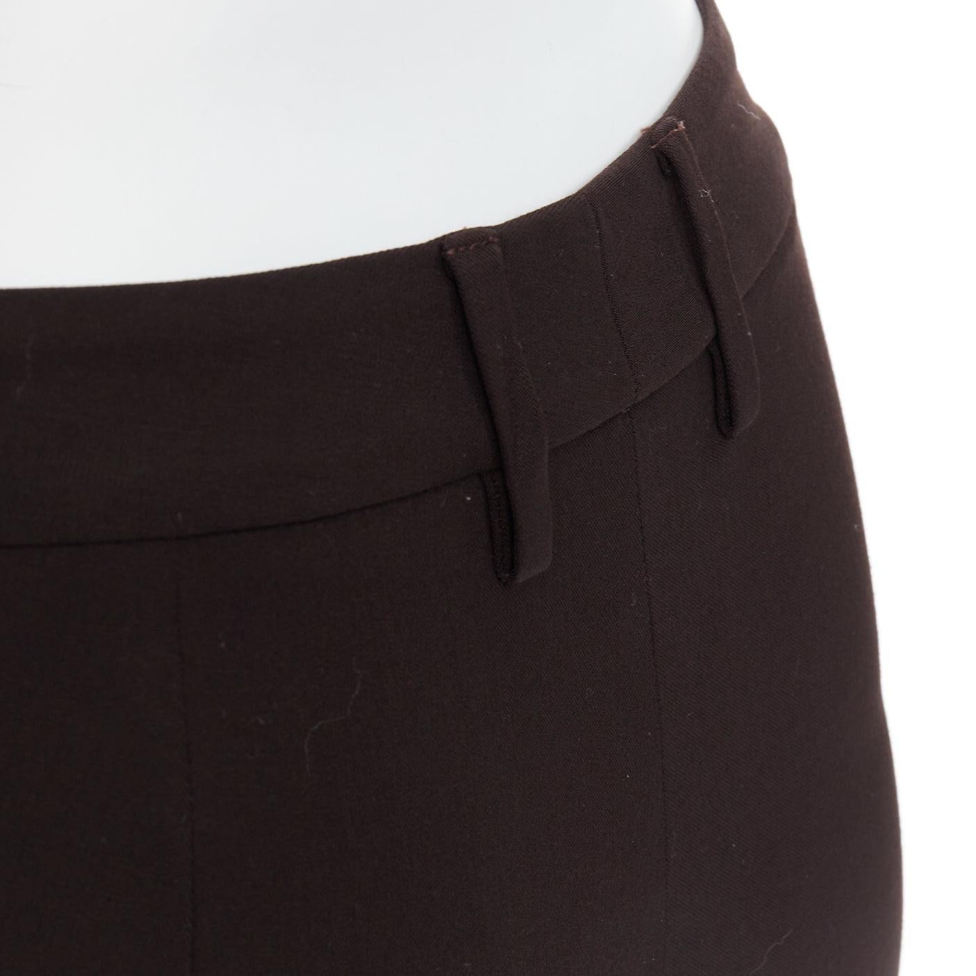 DOLCE GABBANA Vintage dark brown cropped pants IT36 XXS For Sale 2