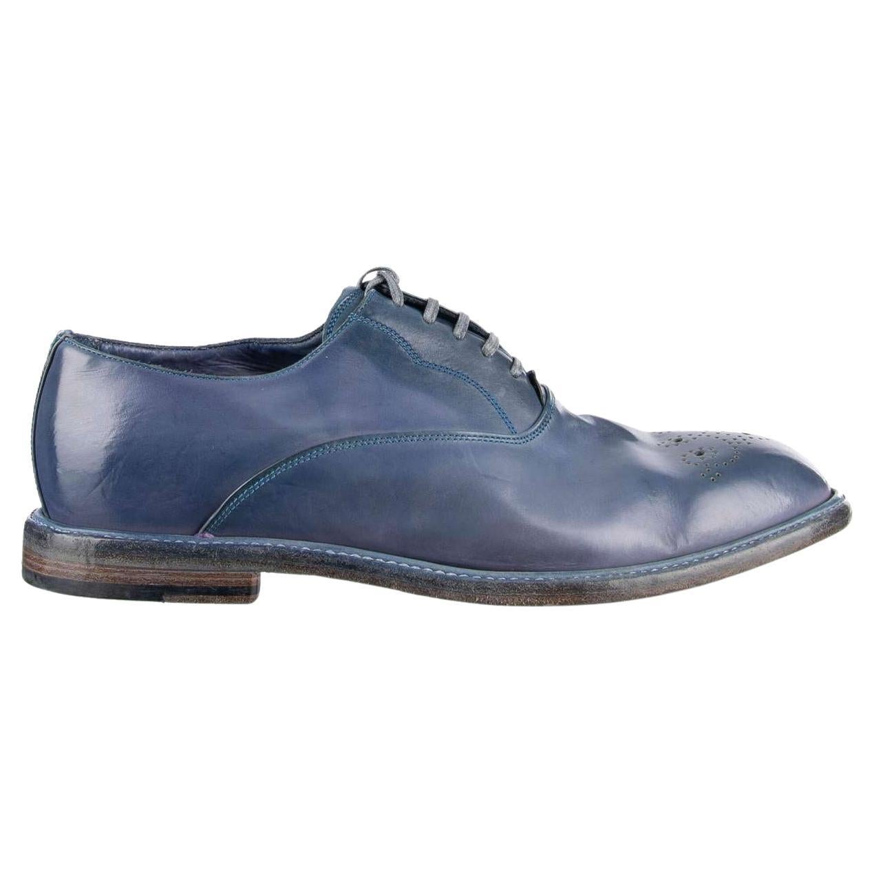 Dolce & Gabbana - Vintage Derby Shoes MARSALA Blue EUR 43 For Sale