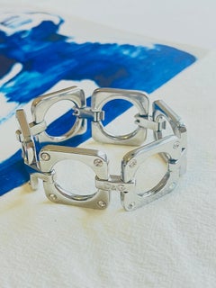 Dolce & Gabbana Vintage D&G Classic Statement Monogram Squares Crystal Bracelet