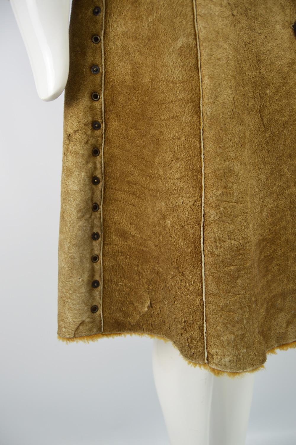Dolce & Gabbana Vintage D&G Distressed Sheepskin Shearling Coat 2