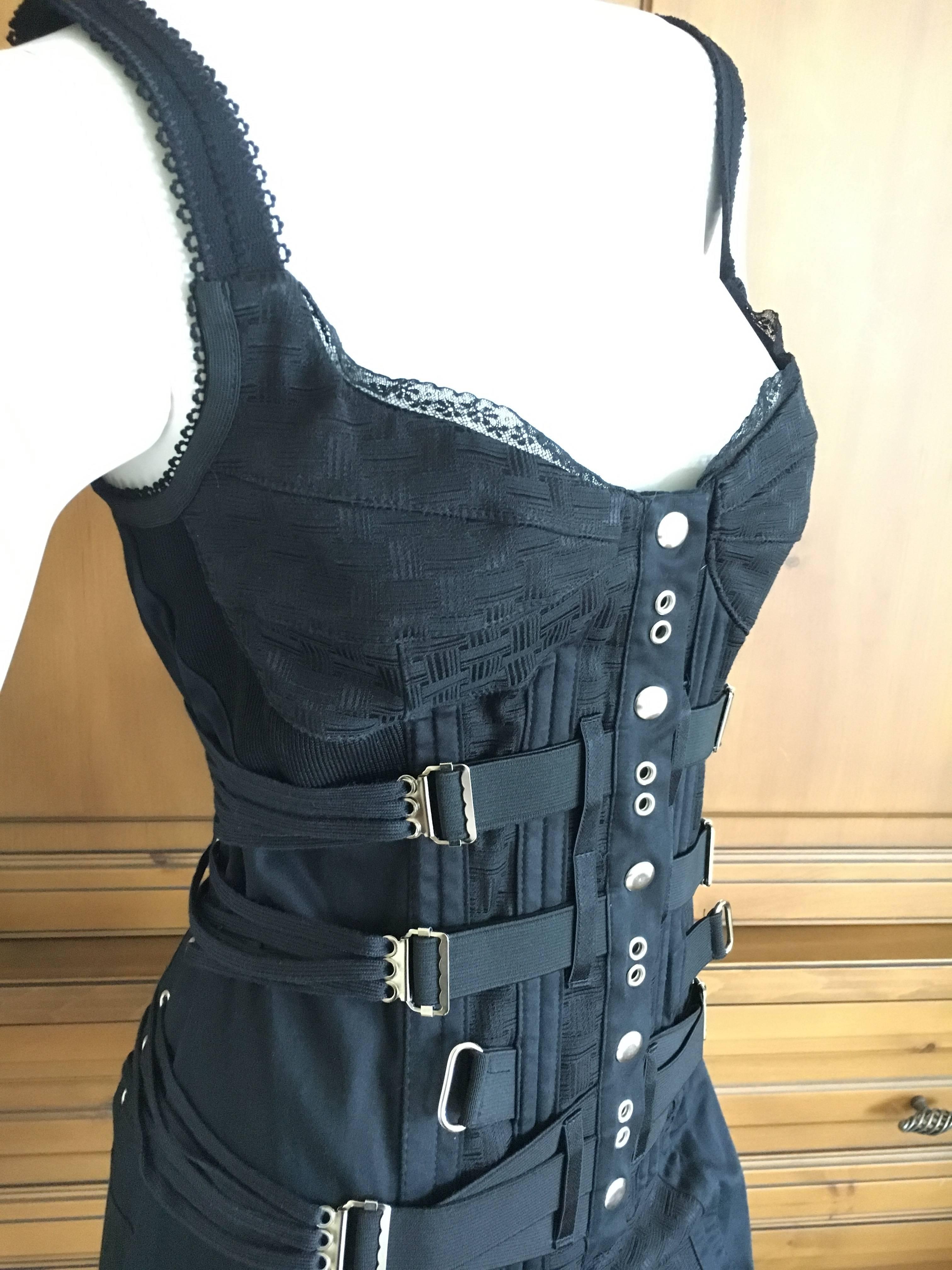 black lace strap dress