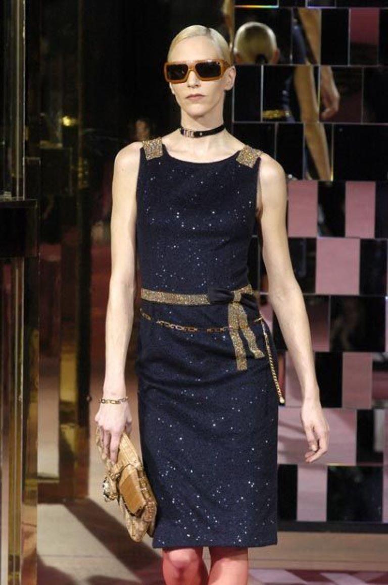 Black 2004 Dolce & Gabbana Runway Helmut Newton Dress Fall 2004 Ready-to-Wear For Sale