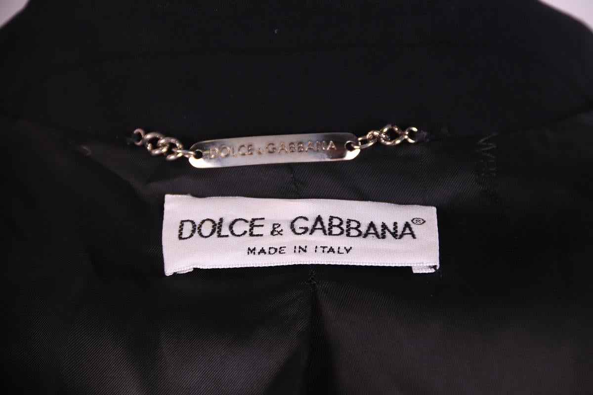 Noir Veste vintage Dolce & Gabbana taille ~XXS-XS en vente