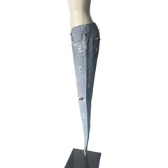 Dolce & Gabbana Vintage Jeans Destroyed in Denim Lavaggio Chiaro Y2K
