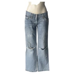 Dolce & Gabbana Vintage Jeans Destroyed in Denim Lavaggio Chiaro Y2K