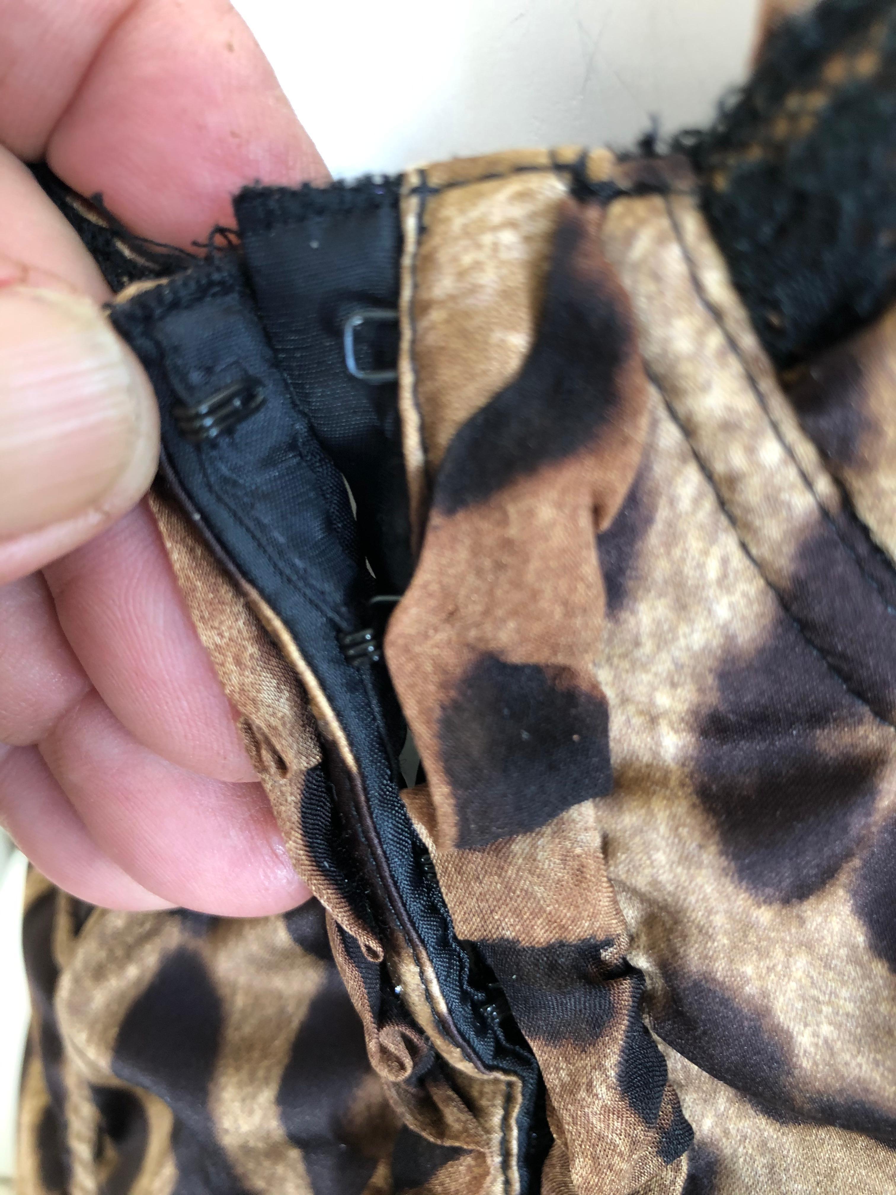 Dolce & Gabbana Vintage Spitze getrimmt Leopard Print Korsett Top 4