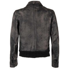 Dolce & Gabbana - Vintage Leather Jacket with Pockets Black 48 M