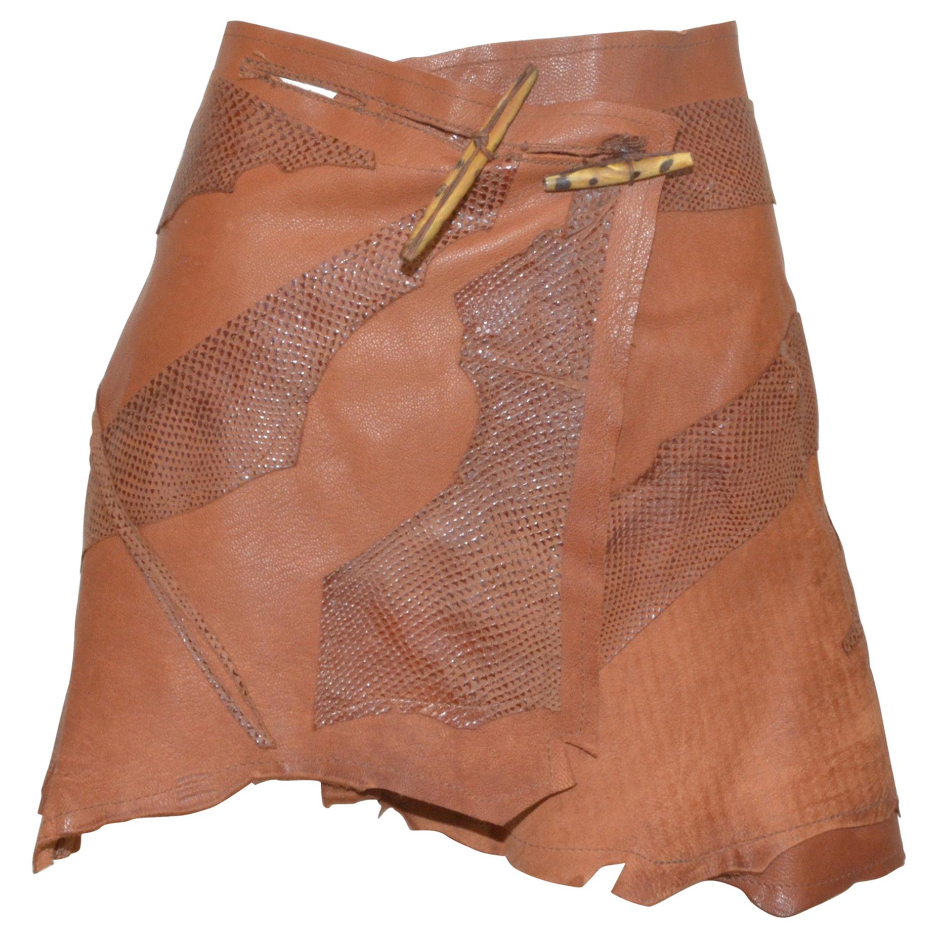 Dolce Gabbana Leather Skirt - 4 For Sale on 1stDibs | cream 