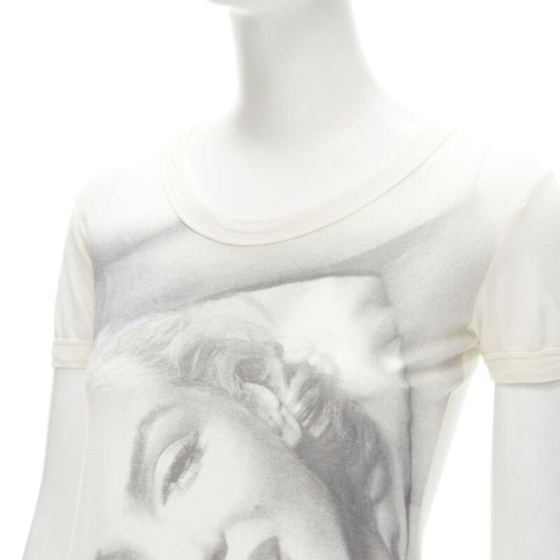 DOLCE GABBANA Vintage Marilyn Monroe Y2K Fotodruck Baumwolle Tshirt IT36 XS 3