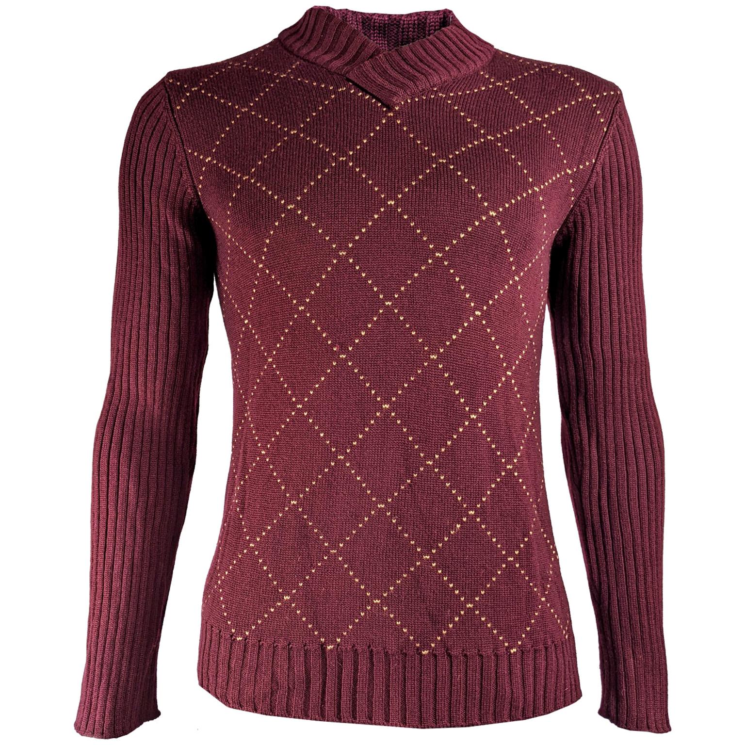 Dolce and Gabbana Vintage Mens Wine Red Sweater, 1990s For Sale at 1stDibs  | red sweater mens, dolce and gabbana jumper mens