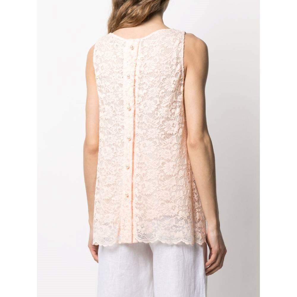 Women's Dolce & Gabbana Vintage pink lace sleeveless 90s top