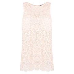Dolce & Gabbana Vintage pink lace sleeveless 90s top