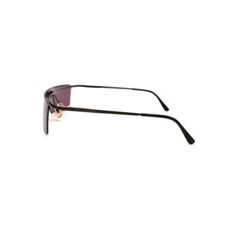 Dolce & Gabbana Vintage Pink Lens Shield Sunglasses In Good Condition For Sale In London, GB