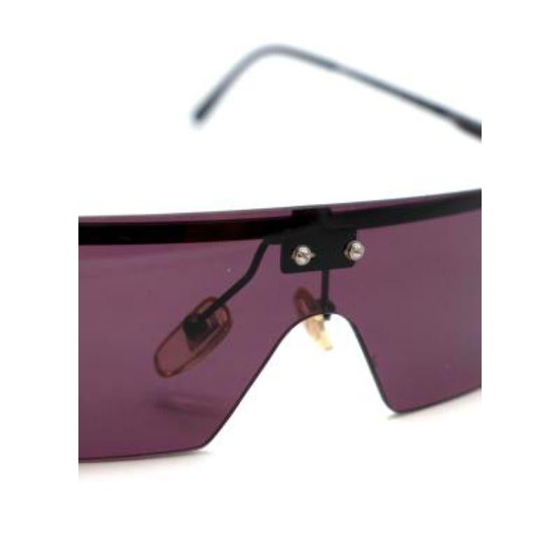 Dolce & Gabbana Vintage Pink Lens Shield Sunglasses For Sale 1
