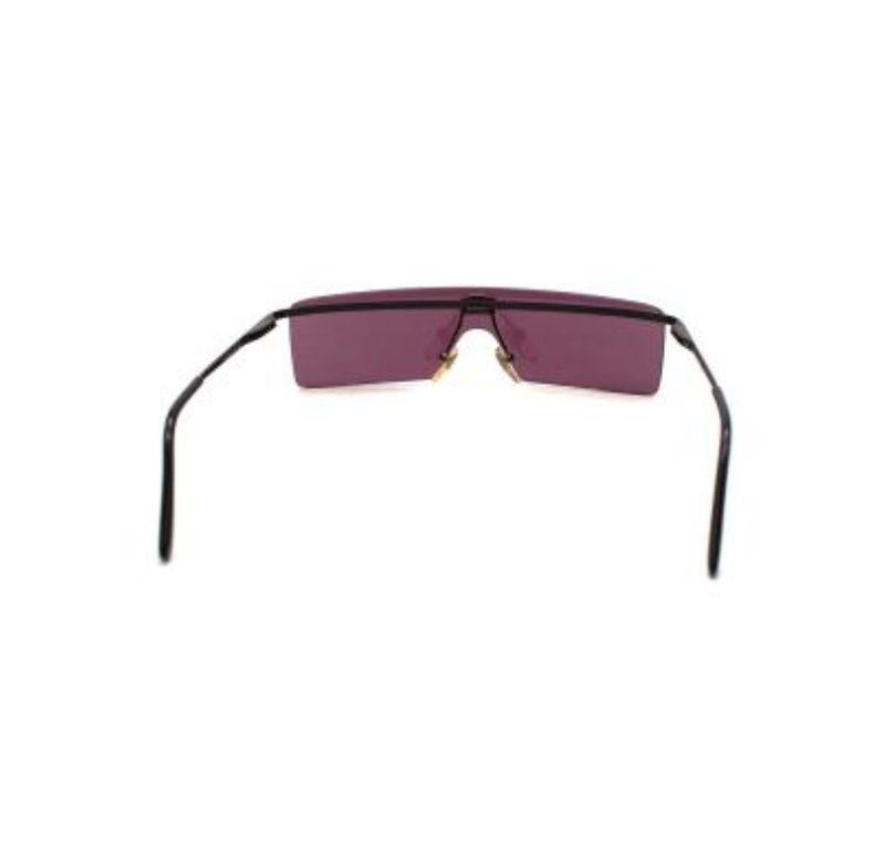 Dolce & Gabbana Vintage Pink Lens Shield Sunglasses For Sale 4