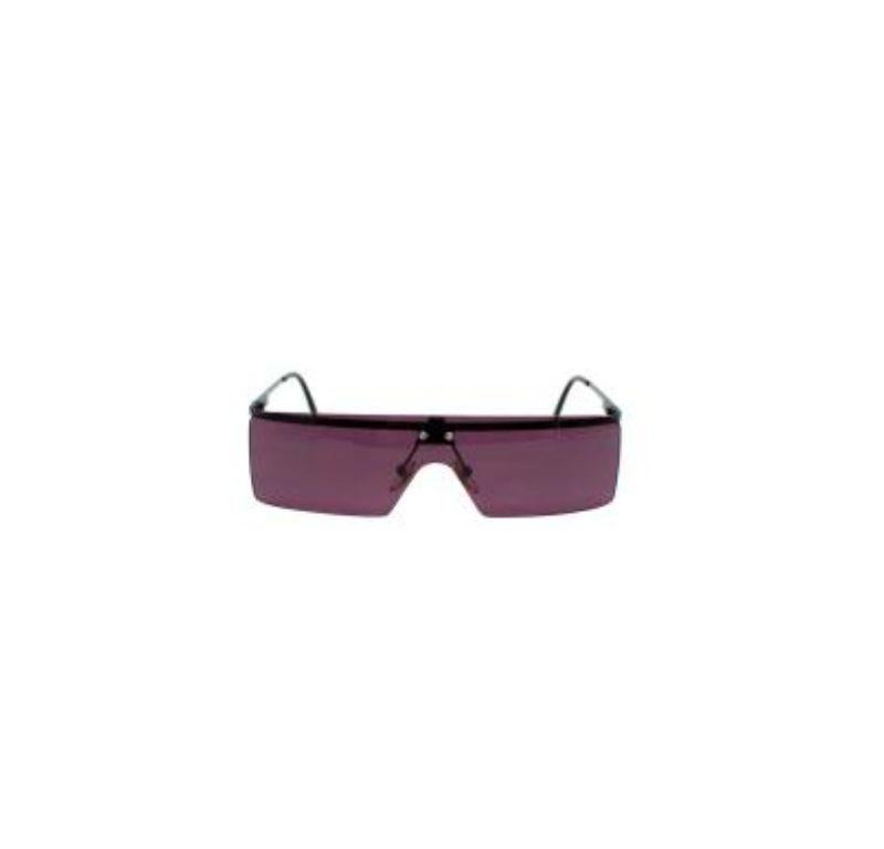Dolce & Gabbana Vintage Pink Lens Shield Sunglasses For Sale